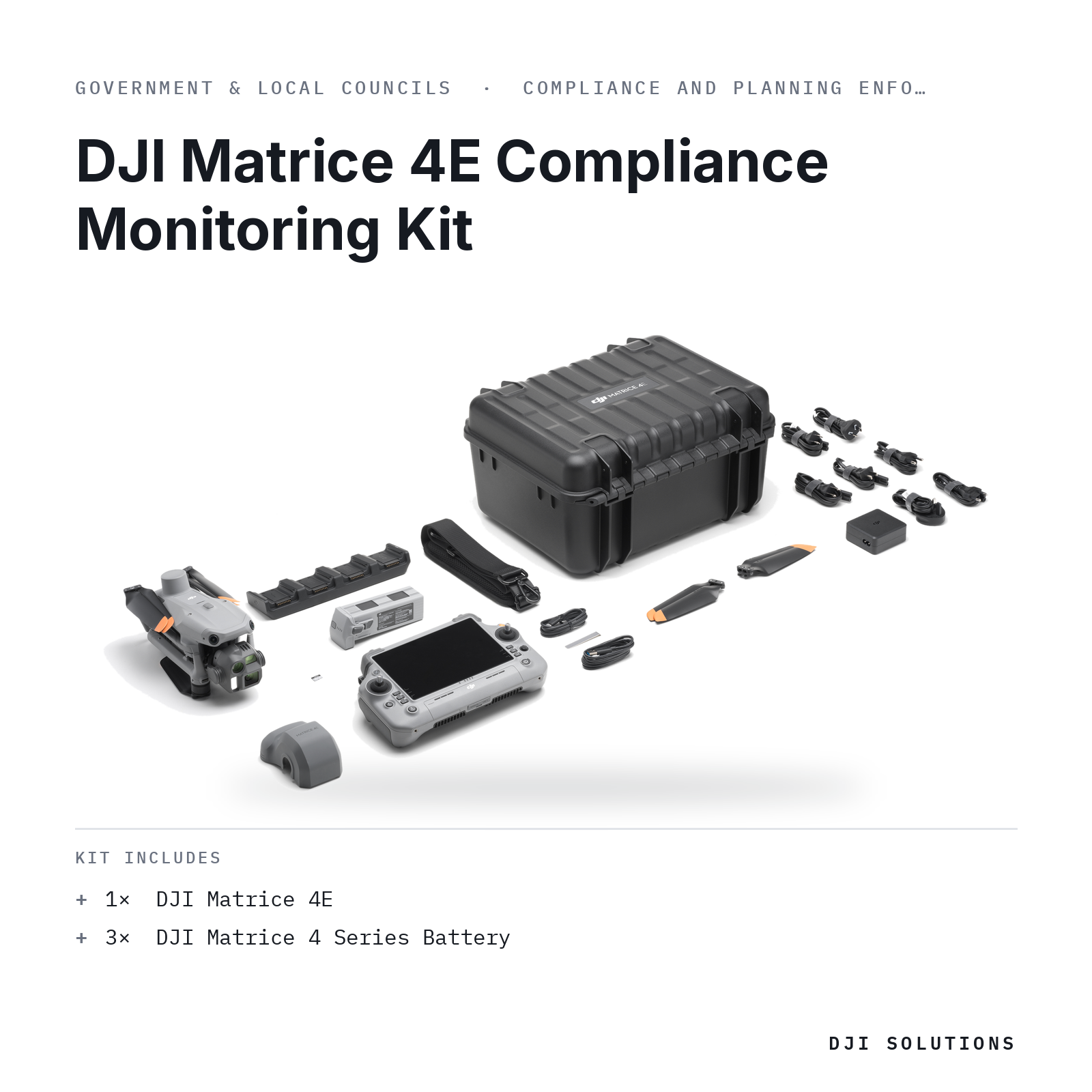 DJI Matrice 4E Compliance Monitoring Kit — kit contents graphic